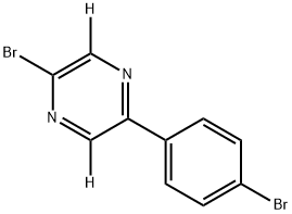 2-bromo-5-(4-bromophenyl)pyrazine-3,6-d2 结构式