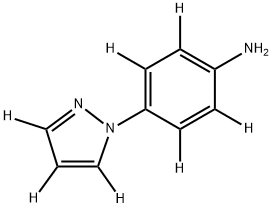 4-(1H-pyrazol-1-yl-d3)benzen-2,3,5,6-d4-amine,2256712-77-1,结构式
