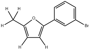 2-(3-bromophenyl)-5-(methyl-d3)furan-3,4-d2 Structure