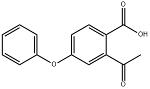 2-acetyl-4-phenoxy-benzoic acid Struktur
