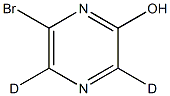 6-bromopyrazin-3,5-d2-2-ol Struktur