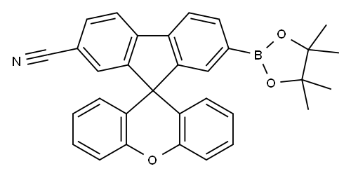 7-(4,4,5,5-tetramethyl-1,3,2-dioxaborolan-2-yl)spiro[fluorene-9,9'-xanthene]-2-carbonitrile Structure