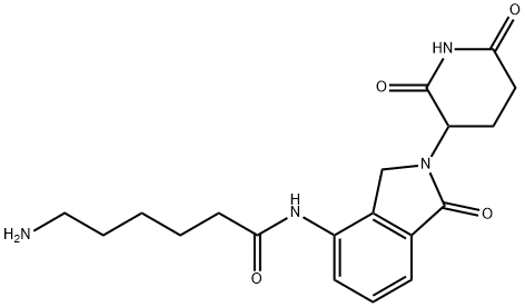 6-amino-N-(2-(2,6-dioxopiperidin-3-yl)-1-oxoisoindolin-4-yl)hexanamide Struktur