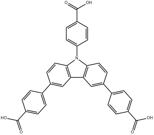 4,4',4''-(9H-Carbazole-3,6,9-triyl)tris[benzoic acid] Structure