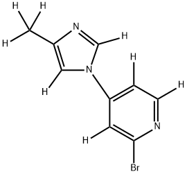 2-bromo-4-(4-(methyl-d3)-1H-imidazol-1-yl-2,5-d2)pyridine-3,5,6-d3 结构式