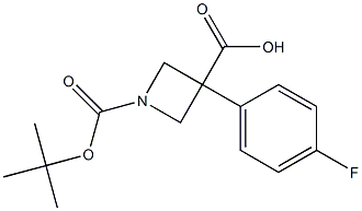 1,3-Azetidinedicarboxylic acid, 3-(4-fluorophenyl)-, 1-(1,1-dimethylethyl) ester,2306268-93-7,结构式