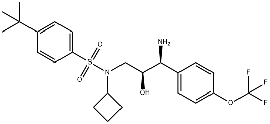 2351886-00-3 Benzenesulfonamide, N-[(2S,3S)-3-amino-2-hydroxy-3-[4-(trifluoromethoxy)phenyl]propyl]-N-cyclobutyl-4-(1,1-dimethylethyl)-