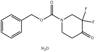 benzyl 3,3-difluoro-4-oxopiperidine-1-carboxylate hydrate Structure