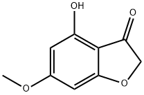 4-羟基-6-甲氧基苯并呋喃-3(2H)-酮, 24009-55-0, 结构式