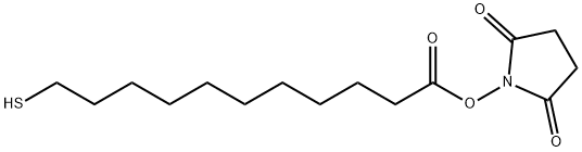 11-Mercaptoundecanoic acid 2,5-dioxo-1-pyrrolidinyl ester Structure