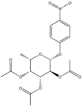 4-nitrophenyl 2,3,4-tri-O-acetyl-Beta-L-fucopyranoside 化学構造式