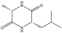 (3S,6S)-3-isobutyl-6-methylpiperazine-2,5-dione Structure