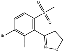 3-(3-溴-2-甲基-6-(甲基磺酰基)苯基)-4,5-二氢异恶唑, 247922-29-8, 结构式