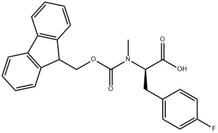 (2R)-2-({[(9H-fluoren-9-yl)methoxy]carbonyl}(methyl)amino)-3-(4-fluorophenyl)propanoic acid Structure