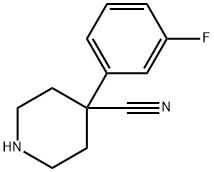 4-(3-fluorophenyl)piperidine-4-carbonitrile 结构式