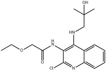 N-{2-chloro-4-[(2-hydroxy-2-methylpropyl)amino]quinolin-3-yl}-2-ethoxyacetamide 化学構造式