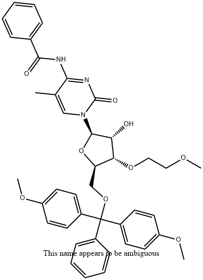 N4-Benzoyl-5'-O-(4,4'-dimethoxytrityl)-3'-O-(2-methoxyethyl)-5-methylcytidine,256223-98-0,结构式