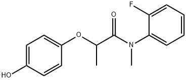 Propanamide, N-(2-fluorophenyl)-2-(4-hydroxyphenoxy)-N-methyl-, 256412-88-1, 结构式