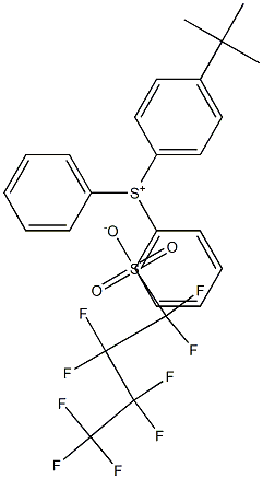 DIPHENYL 4-TERTBUTYLPHENYLSULFONIUM NONAFLUOROBUTANESULFONATE 结构式