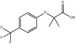 Propanoic acid, 2-methyl-2-[4-(trifluoromethyl)phenoxy]-,26002-48-2,结构式
