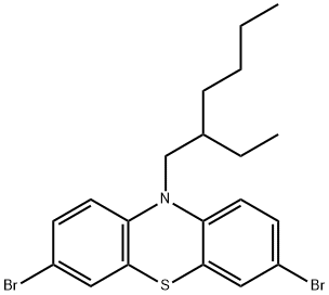 10H-Phenothiazine, 3,7-dibromo-10-(2-ethylhexyl)- Structure