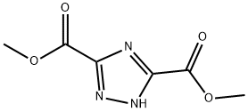 1H-1,2,4-三唑-3,5-二甲酸二甲酯, 26663-15-0, 结构式