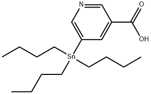 3-Pyridinecarboxylic acid, 5-(tributylstannyl)- Structure