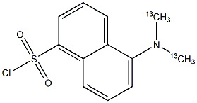 1-Naphthalenesulfonyl chloride, 5-[di(methyl-13C)amino],274250-28-1,结构式