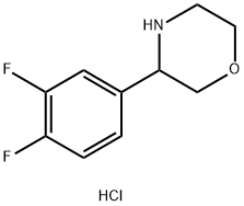 3-(3,4-DIFLUOROPHENYL)MORPHOLINE HYDROCHLORIDE,277296-09-0,结构式