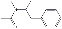 N-メチル-N-(α-メチルフェネチル)アセトアミド 化学構造式