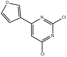 2,4-Dichloro-6-(3-furyl)pyrimidine 化学構造式