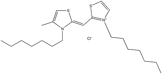 (Z)-3-heptyl-2-((3-heptyl-4-Methylthiazol-2(3H)-ylidene)Methyl)thiazol-3-iuM chloride Structure