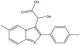 Hydroxy[6-methyl-2-(4-methylphenyl)imidazo[1,2-a]pyridin-3-yl]acetic acid Struktur
