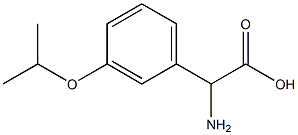 Amino(3-isopropoxyphenyl)acetic acid,299165-46-1,结构式