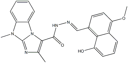 302812-88-0 N'-[(8-hydroxy-4-methoxy-1-naphthyl)methylene]-2,9-dimethyl-9H-imidazo[1,2-a]benzimidazole-3-carbohydrazide