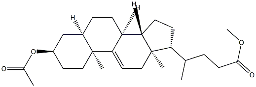 (R)-methyl 4-((3R,5R,8S,10S,13R,14S,17R)-3-acetoxy-10,13-dimethyl-2,3,4,5,6,7,8,10,12,13,14,15,16,17-tetradecahydro-1H-cyclopenta[a]phenanthren-17-yl)pentanoate Structure