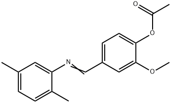 4-{[(2,5-dimethylphenyl)imino]methyl}-2-methoxyphenyl acetate Structure