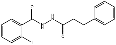 2-iodo-N'-(3-phenylpropanoyl)benzohydrazide 结构式