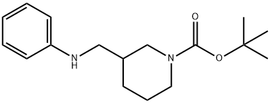 tert-butyl 3-[(phenylamino)methyl]piperidine-1-carboxylate 化学構造式