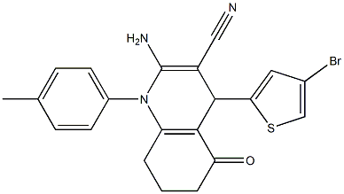 311317-66-5 2-amino-4-(4-bromo-2-thienyl)-1-(4-methylphenyl)-5-oxo-1,4,5,6,7,8-hexahydro-3-quinolinecarbonitrile