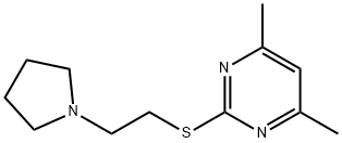 4,6-二甲基-2-(2-吡咯烷-1-基乙基硫基)嘧啶, 313231-56-0, 结构式