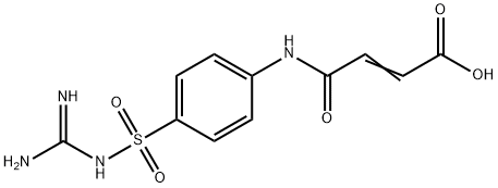 (E)-4-[4-({[amino(imino)methyl]amino}sulfonyl)anilino]-4-oxo-2-butenoic acid Struktur
