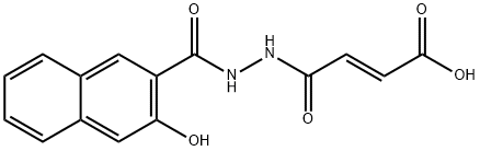 (E)-4-[2-(3-hydroxy-2-naphthoyl)hydrazino]-4-oxo-2-butenoic acid Struktur
