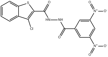 3-chloro-N'-(3,5-dinitrobenzoyl)-1-benzothiophene-2-carbohydrazide,315675-37-7,结构式