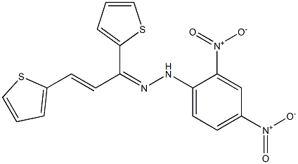 1,3-di(2-thienyl)-2-propen-1-one {2,4-bisnitrophenyl}hydrazone Struktur