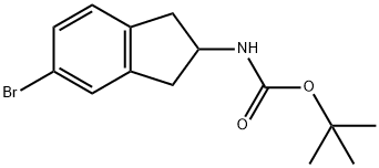 N-(5-溴-2,3-二氢-1H-茚-2-基)氨基甲酸叔丁酯,322692-47-7,结构式