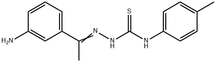 2-[(E)-1-(3-aminophenyl)ethylidene]-N-(4-methylphenyl)-1-hydrazinecarbothioamide Struktur