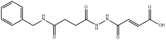 (E)-4-{2-[4-(benzylamino)-4-oxobutanoyl]hydrazino}-4-oxo-2-butenoic acid Struktur