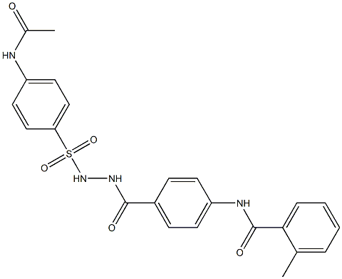 N-{4-[(2-{[4-(acetylamino)phenyl]sulfonyl}hydrazino)carbonyl]phenyl}-2-methylbenzamide Struktur