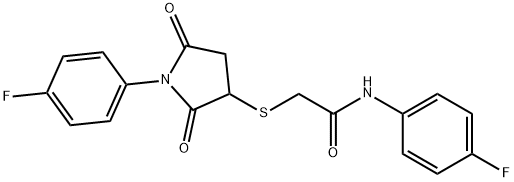 328009-85-4 N-(4-fluorophenyl)-2-{[1-(4-fluorophenyl)-2,5-dioxopyrrolidin-3-yl]sulfanyl}acetamide